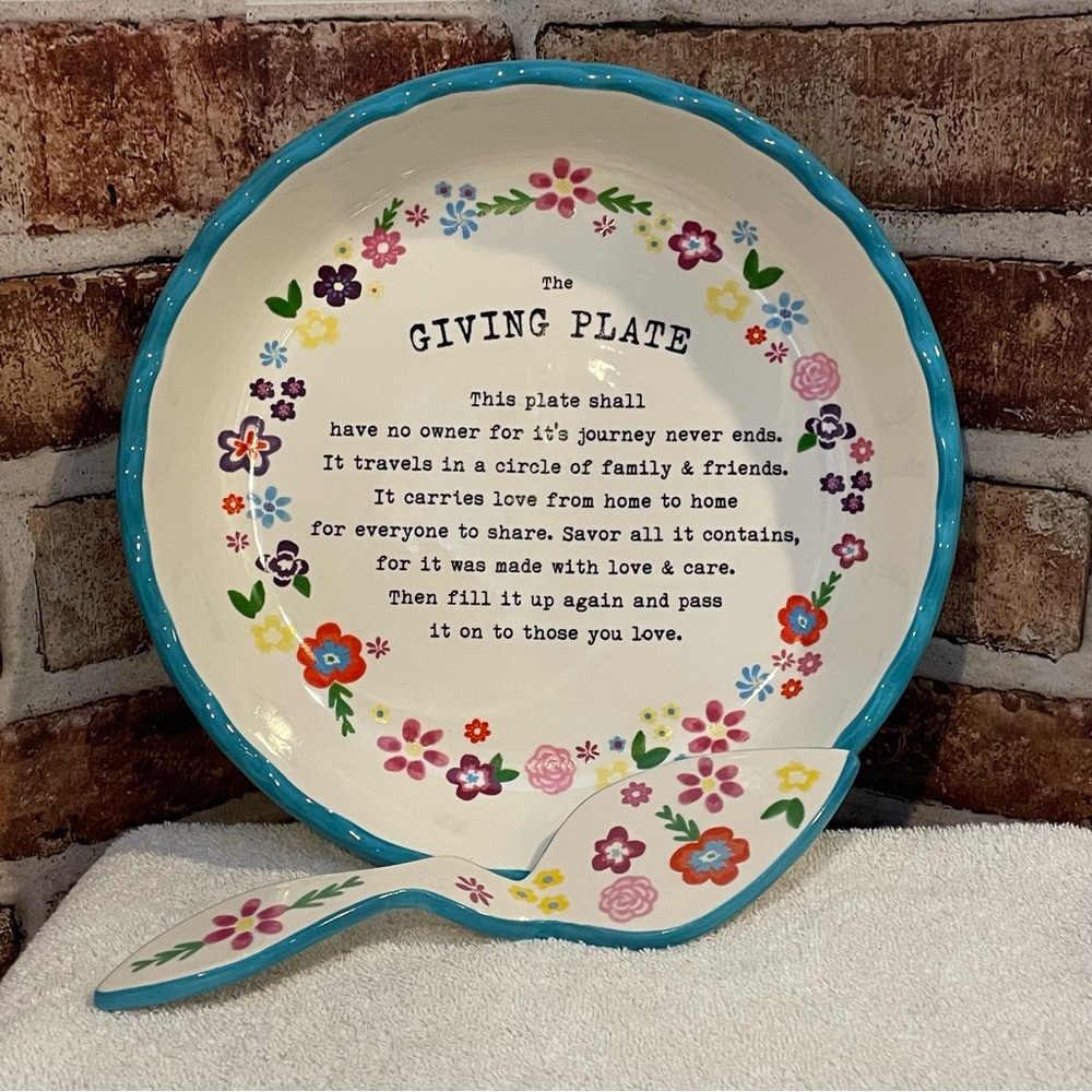 The Turquoise Table "Giving Pie Plate & Server" by Kristin Schells 10" Diameter